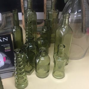 Green vases